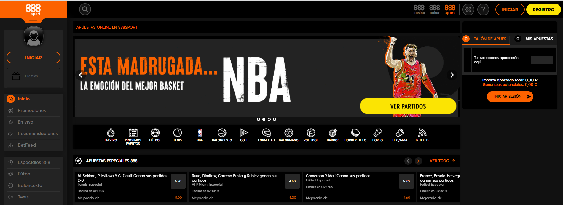 888 Casino y apuestas