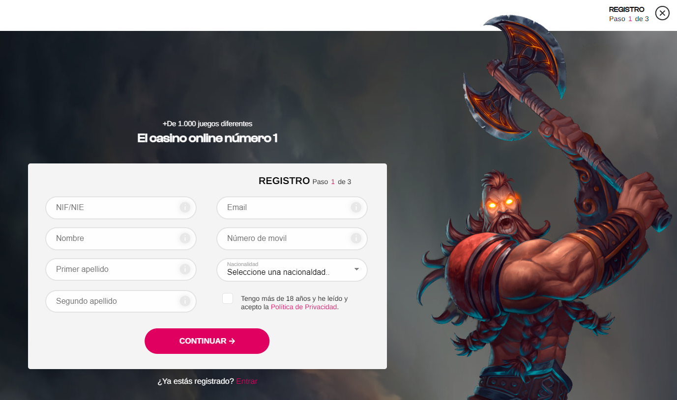 casino gran madrid registro