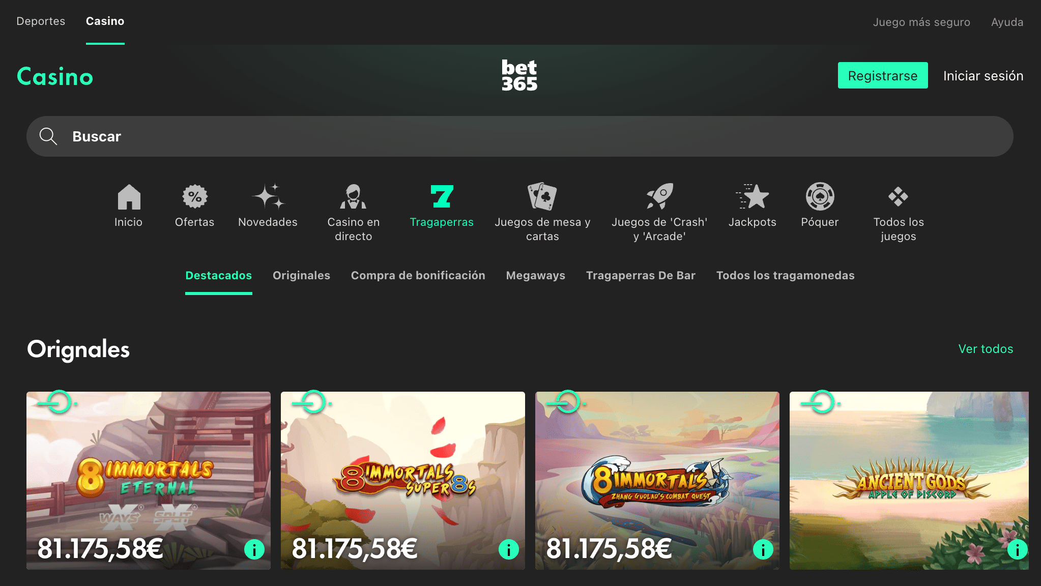 tragaperras bet365 españa