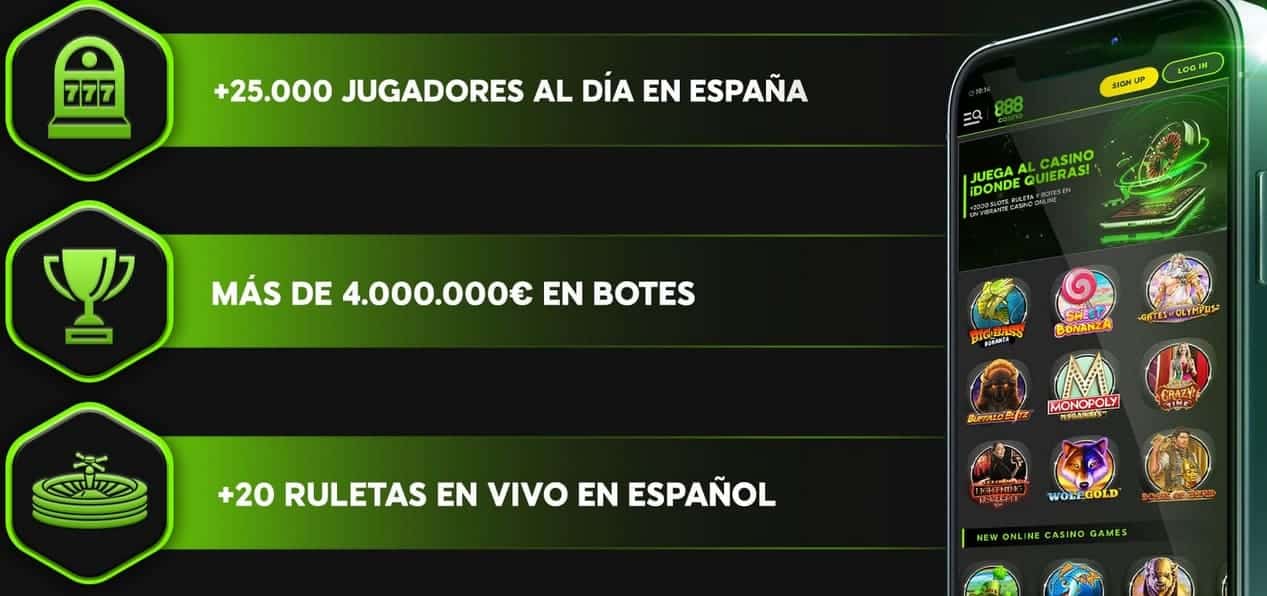 888 ruleta en vivo caracteristicas
