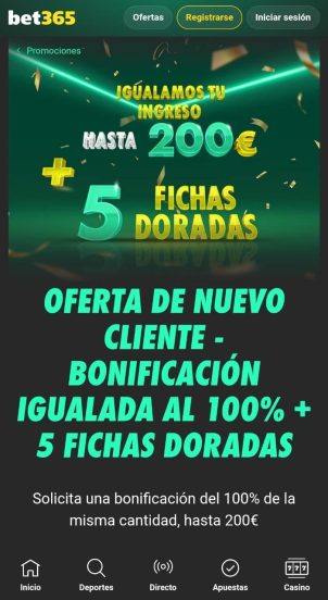 Bono de casino de bet365