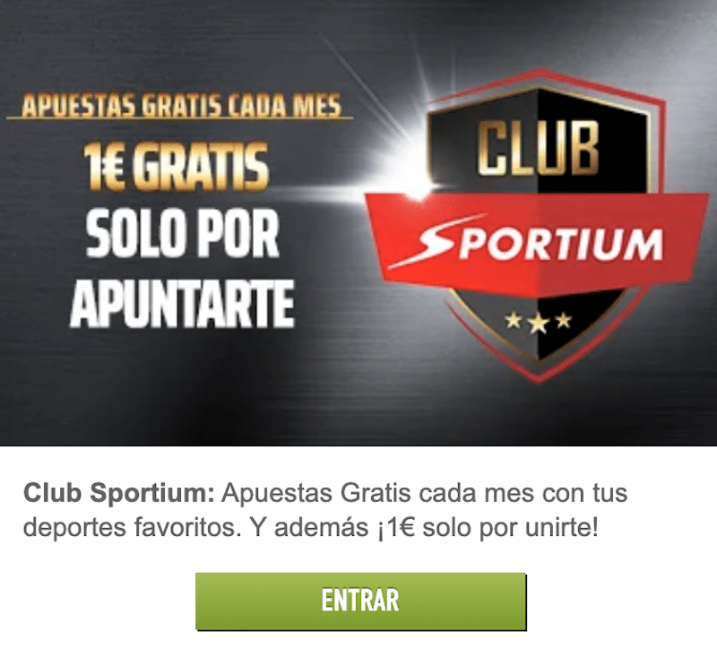 Sportium apuestas gratis