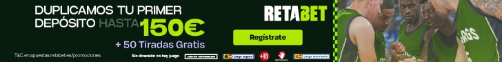 Código de Retabet Apuestas pronósticos de baloncesto en Solobasket duplicamos el depósito